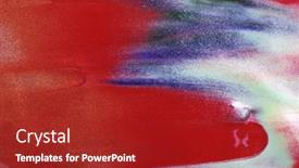  Presentation with contemporary art - PPT theme with abstract-color-background-mixed-paints background and a crimson colored foreground