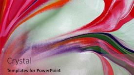  Presentation with contemporary art - Cool new slide set with abstract-color-background-mixed-paints backdrop and a coral colored foreground