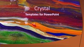  Presentation with contemporary art - Cool new slide deck with abstract-color-background-mixed-paints backdrop and a tawny brown colored foreground