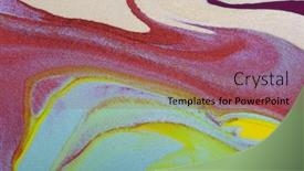  Presentation with contemporary art - Audience pleasing presentation theme consisting of abstract-color-background-mixed-paints backdrop and a violet colored foreground