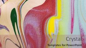  Presentation with contemporary art - Presentation theme enhanced with abstract-color-background-mixed-paints background and a violet colored foreground