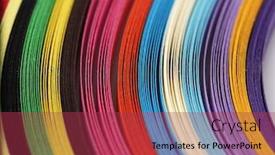  Presentation with paper line - Amazing presentation theme having abstract color rainbow strip curl line paper background horizontal long banner backdrop and a red colored foreground