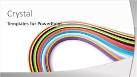  Presentation with paper line - Beautiful presentation design featuring abstract color rainbow strip curl line paper background horizontal long banner backdrop and a white colored foreground