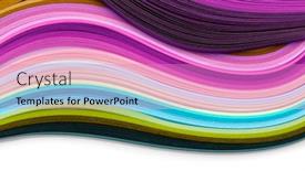  Presentation with rainbow - Slide set consisting of abstract-color-rainbow-strip-paper background and a coral colored foreground