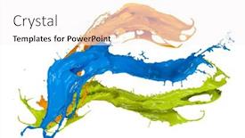  Presentation with color splash - Presentation enhanced with abstract-color-splash-isolated background and a white colored foreground