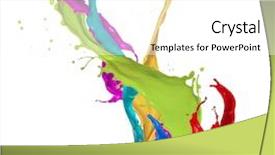  Presentation with color splash - Amazing PPT theme having abstract color splash isolated backdrop and a white colored foreground