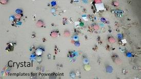  Presentation with aerial view of cape town - PPT theme enhanced with abstract color umbrella - aerial view of people background and a light gray colored foreground