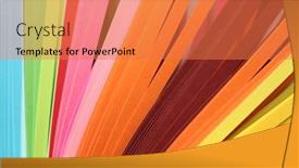  Presentation with rainbow wave - Amazing PPT layouts having abstract-color-wave-rainbow-strip backdrop and a coral colored foreground