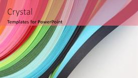  Presentation with rainbow wave - PPT layouts consisting of abstract-color-wave-rainbow-strip background and a coral colored foreground