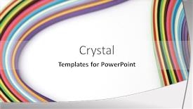  Presentation with rainbow wave - Theme having abstract-color-wave-rainbow-strip background and a white colored foreground