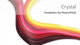  Presentation with paper line - Beautiful presentation featuring abstract-color-wave-rainbow-strip backdrop and a white colored foreground