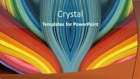  Presentation with paper line - Presentation theme having abstract-color-wave-rainbow-strip background and a ocean colored foreground