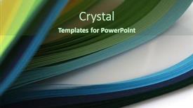  Presentation with abstract wave - Slide set with abstract-color-wave-strip-paper background and a tawny brown colored foreground