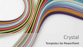  Presentation with abstract wave - Presentation theme enhanced with abstract-color-wave-strip-paper background and a white colored foreground