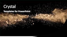  Presentation with explosion - Theme with abstract colored brown powder explosion background and a black colored foreground