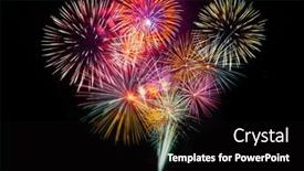  Presentation with firework - Slide set enhanced with abstract-colored-firework-background background and a black colored foreground