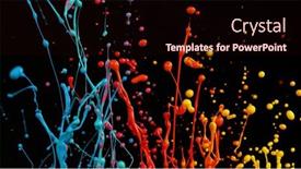  Presentation with black liquid - Audience pleasing PPT theme consisting of abstract-colored-liquid-background backdrop and a wine colored foreground