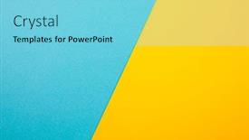  Presentation with yellow paper - PPT theme featuring abstract colored paper blue yellow background background and a light blue colored foreground