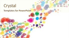  Presentation with rainbow - PPT theme with abstract colorful background background and a cream colored foreground