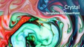  Presentation with abstract culture - Presentation theme featuring abstract colorful backgrounds and textures background and a ocean colored foreground