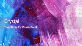  Presentation with colorful abstract movable - Audience pleasing slide set consisting of abstract colorful brushstrokes as background backdrop and a violet colored foreground