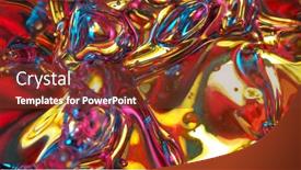  Presentation with oil drops - Beautiful theme featuring abstract-colorful-irrisdescent-macro-background backdrop and a tawny brown colored foreground