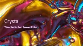  Presentation with oil drops - PPT theme featuring abstract-colorful-irrisdescent-macro-background background and a wine colored foreground