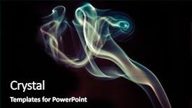  Presentation with abstract green smoke - Theme enhanced with abstract colorful smoke background background and a black colored foreground