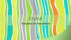  Presentation with colorful wave - Colorful PPT theme enhanced with abstract-colorful-striped-wave-background backdrop and a yellow colored foreground