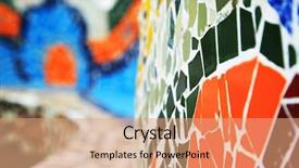  Presentation with playground - Slide deck enhanced with abstract colorful tree - playground in a park background and a  colored foreground