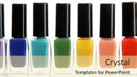  Presentation with group of wildlife crocodile isolated - Slides featuring abstract colorfull - group of bright nail polishes background and a  colored foreground