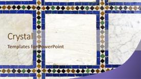  Presentation with morrocan - Audience pleasing presentation theme consisting of abstract colorfull - morrocan traditional mosaic ornament backdrop and a cream colored foreground