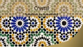  Presentation with morrocan - Amazing PPT theme having abstract colorfull - morrocan traditional mosaic ornament backdrop and a coral colored foreground