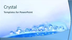  Presentation with water droplets - Presentation theme having abstract colorfull - water droplets shallow dof winter background and a sky blue colored foreground