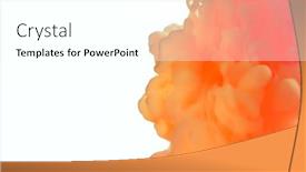  Presentation with coloured - Presentation design featuring abstract-coloured-ink-in-water background and a white colored foreground