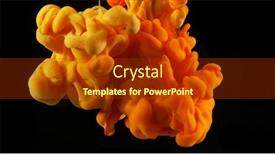  Presentation with coloured - Colorful PPT theme enhanced with abstract-coloured-ink-in-water backdrop and a tawny brown colored foreground