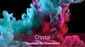  Presentation with black ink - Theme with abstract-coloured-ink-in-water background and a violet colored foreground