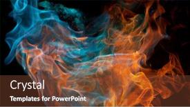  Presentation with realistic - PPT layouts enhanced with abstract-coloured-mix-flames-isolated background and a tawny brown colored foreground
