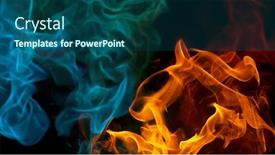  Presentation with realistic - Beautiful PPT layouts featuring abstract-coloured-mix-flames-isolated backdrop and a ocean colored foreground