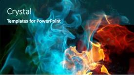  Presentation with realistic - Colorful PPT theme enhanced with abstract-coloured-mix-flames-isolated backdrop and a ocean colored foreground