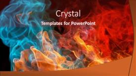  Presentation with realistic - PPT layouts having abstract-coloured-mix-flames-isolated background and a tawny brown colored foreground