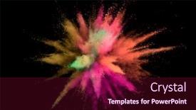  Presentation with black abstract - Amazing presentation theme having abstract-coloured-powder-explosion backdrop and a wine colored foreground