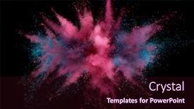  Presentation with coloured - Slide deck enhanced with abstract-coloured-powder-explosion background and a wine colored foreground