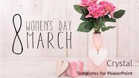  Presentation with pink - Beautiful slide set featuring abstract-composition-for-women-s backdrop and a lemonade colored foreground