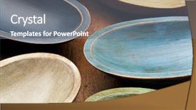  Presentation with abstract paint brush texture art - Colorful slide deck enhanced with abstract composition of five rustic backdrop and a  colored foreground