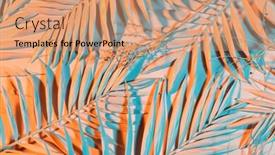  Presentation with abstract leaves - Presentation design consisting of abstract-composition-of-pastel-colored background and a coral colored foreground