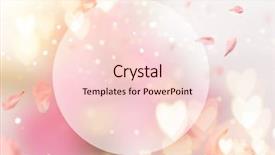  Presentation with floral abstract - Beautiful PPT theme featuring women's day pink backdrop and a lemonade colored foreground