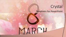  Presentation with pink - Presentation theme featuring abstract composition for women's background and a  colored foreground