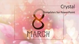  Presentation with pink - Audience pleasing presentation theme consisting of abstract composition for women's backdrop and a  colored foreground