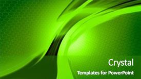  Presentation with 3d illustration abstract concept - Cool new presentation design with abstract composition backdrop and a shamrock green colored foreground